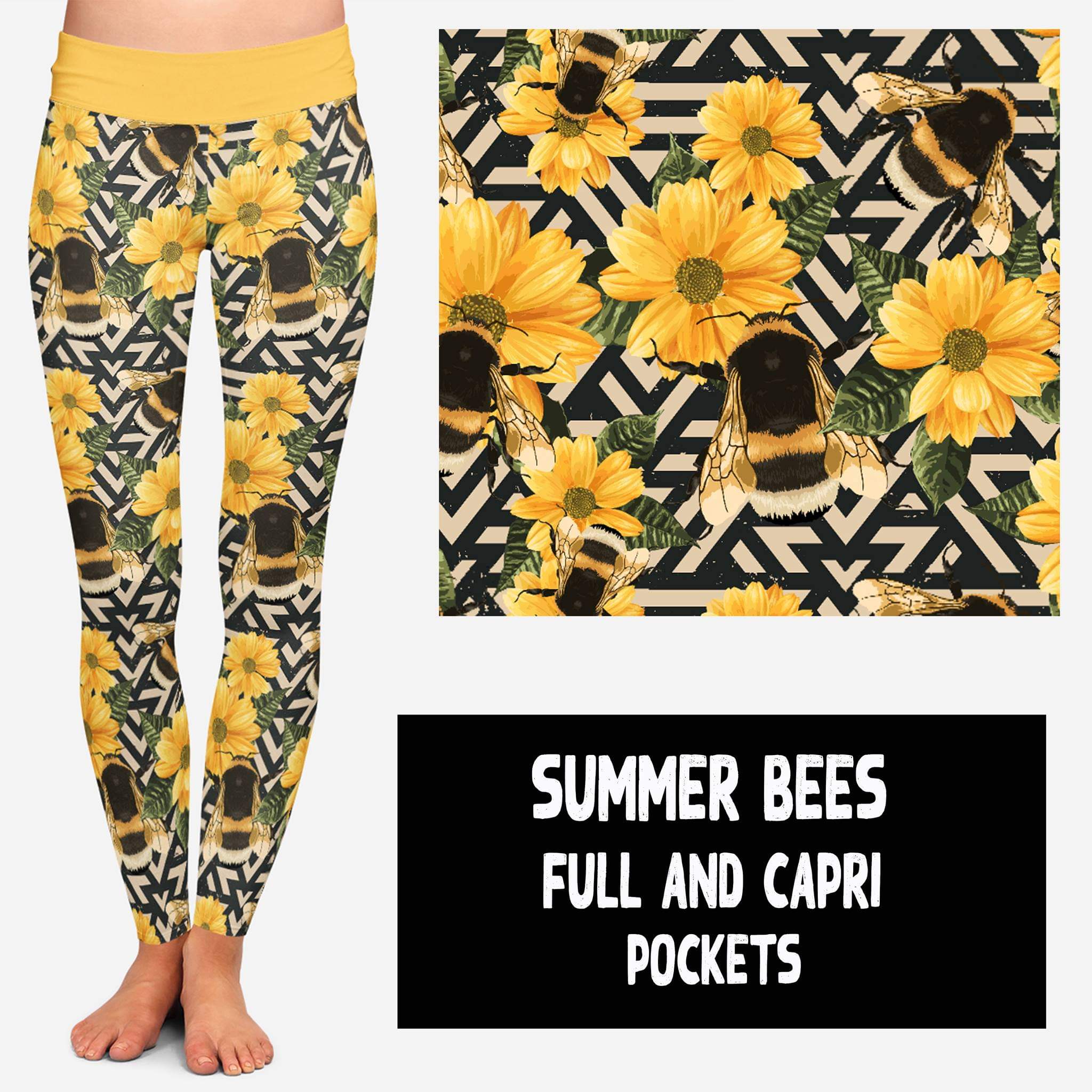 SUMMER BEES-LEGGINGS AND JOGGERS