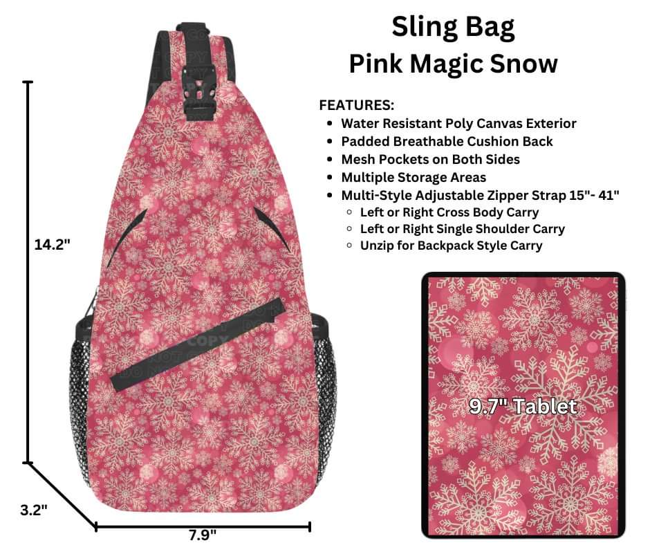 Pink Magic Snow Sling Bag