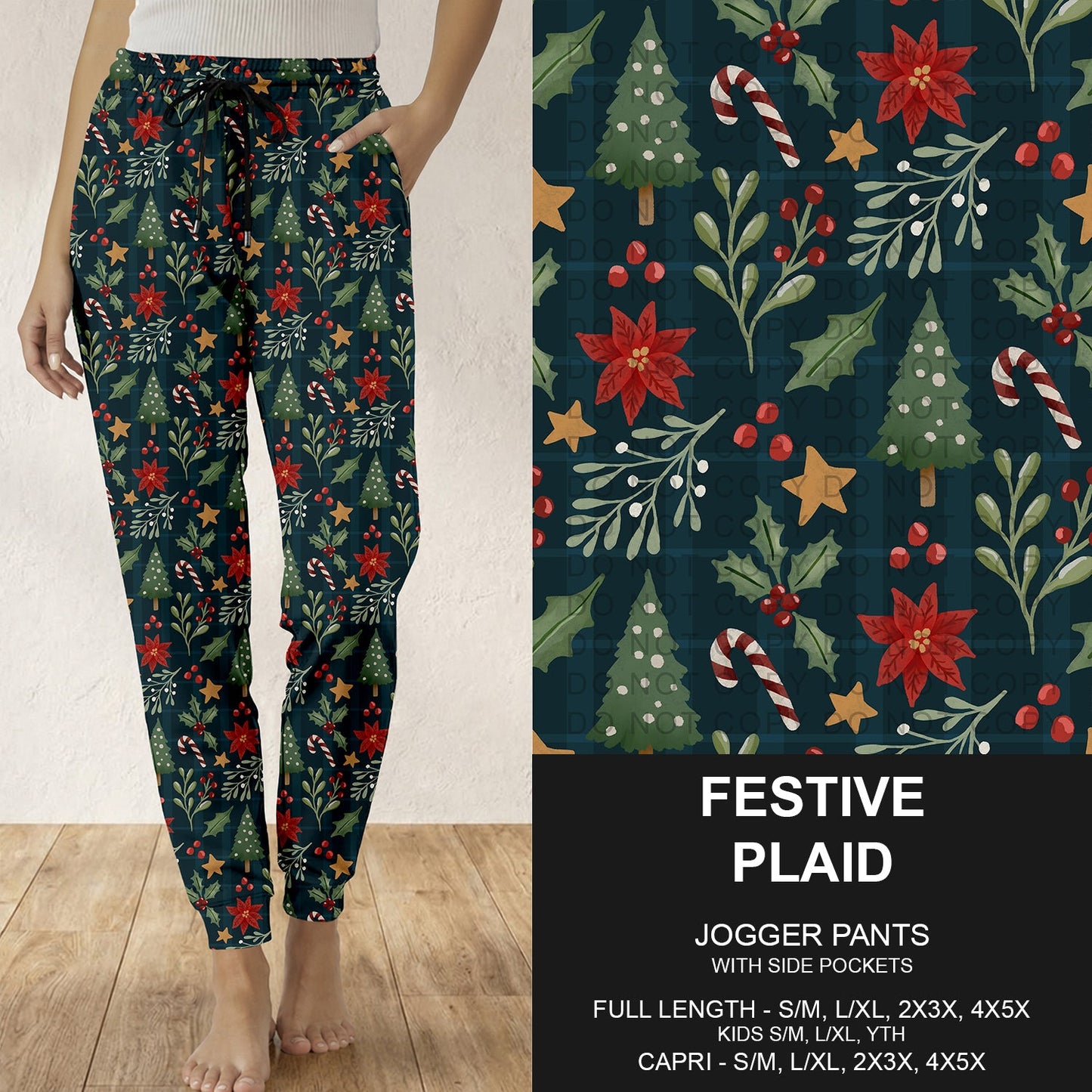 B311 - Preorder Festive Plaid Joggers (Closes 9/06. ETA: mid Nov.)
