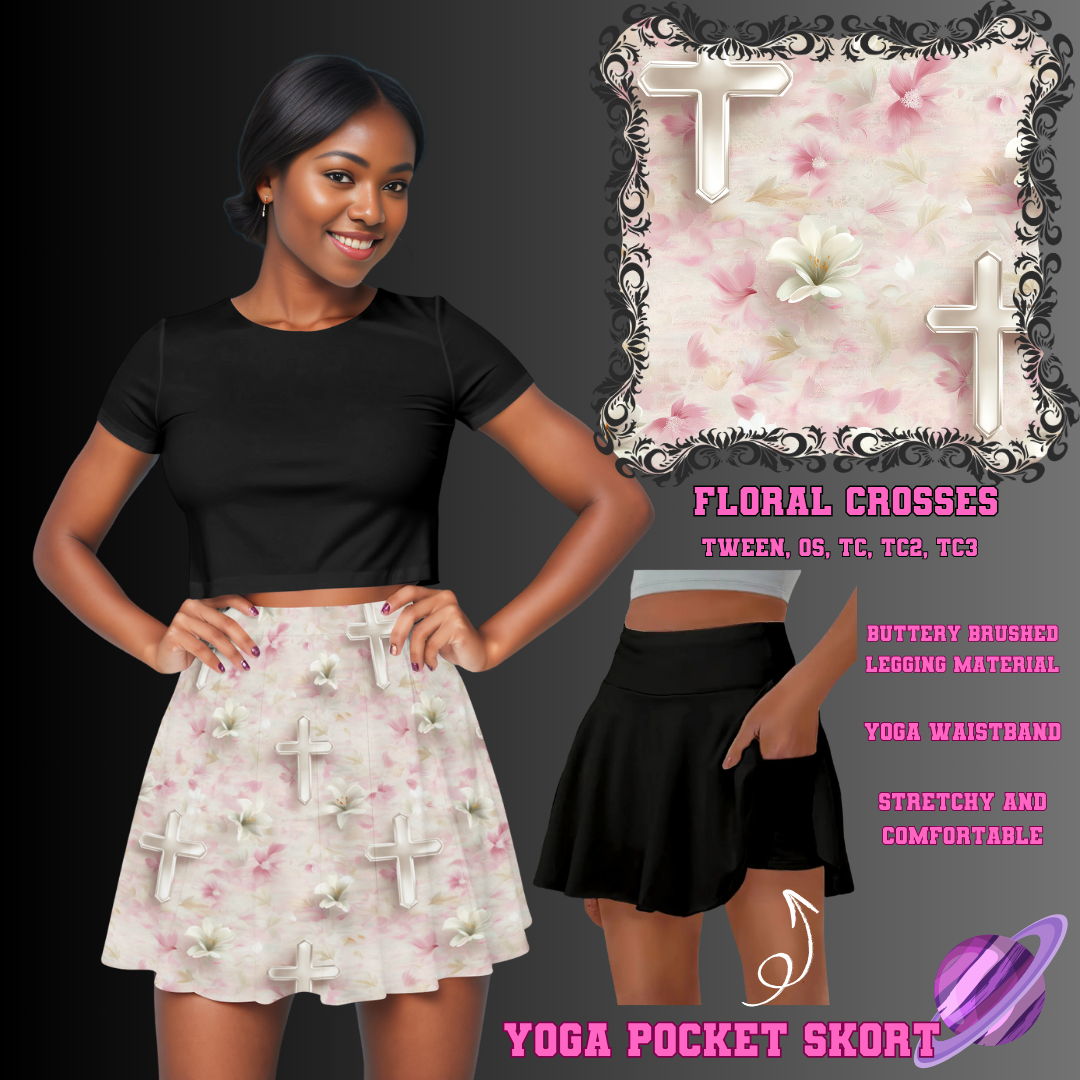 FLORAL CROSSES-SKORT 4 PREORDER CLOSING 2/13