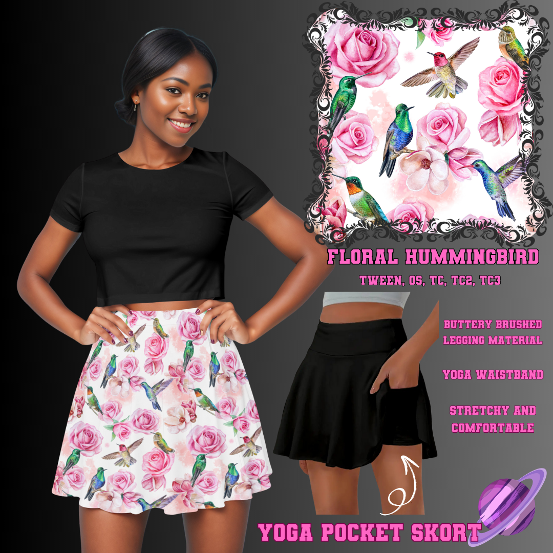 FLORAL HUMMINGBIRD-SKORT 4 PREORDER CLOSING 2/13