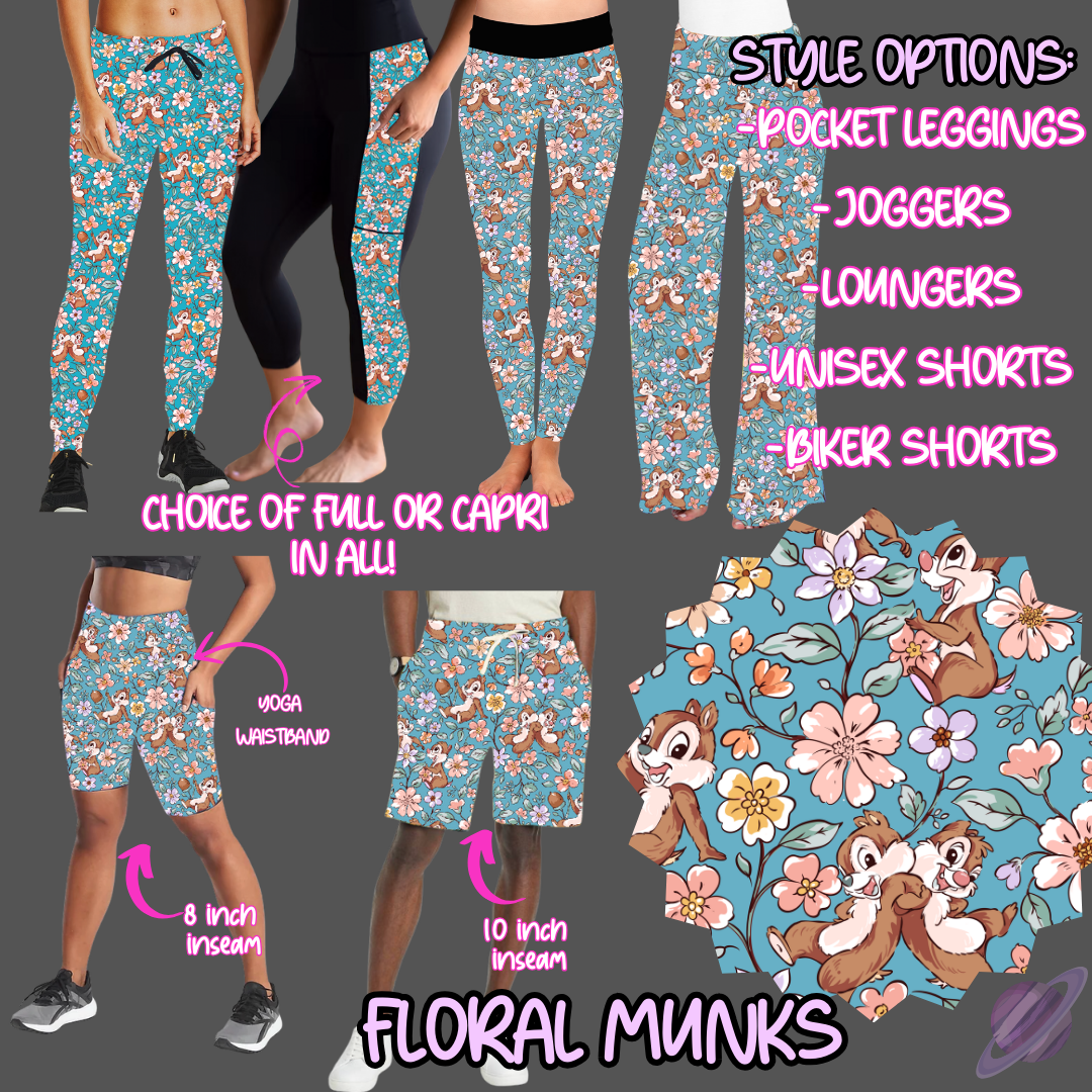 FLORAL MUNKS-6 STYLES OF BOTTOMS-PREORDER CLOSING 2/17