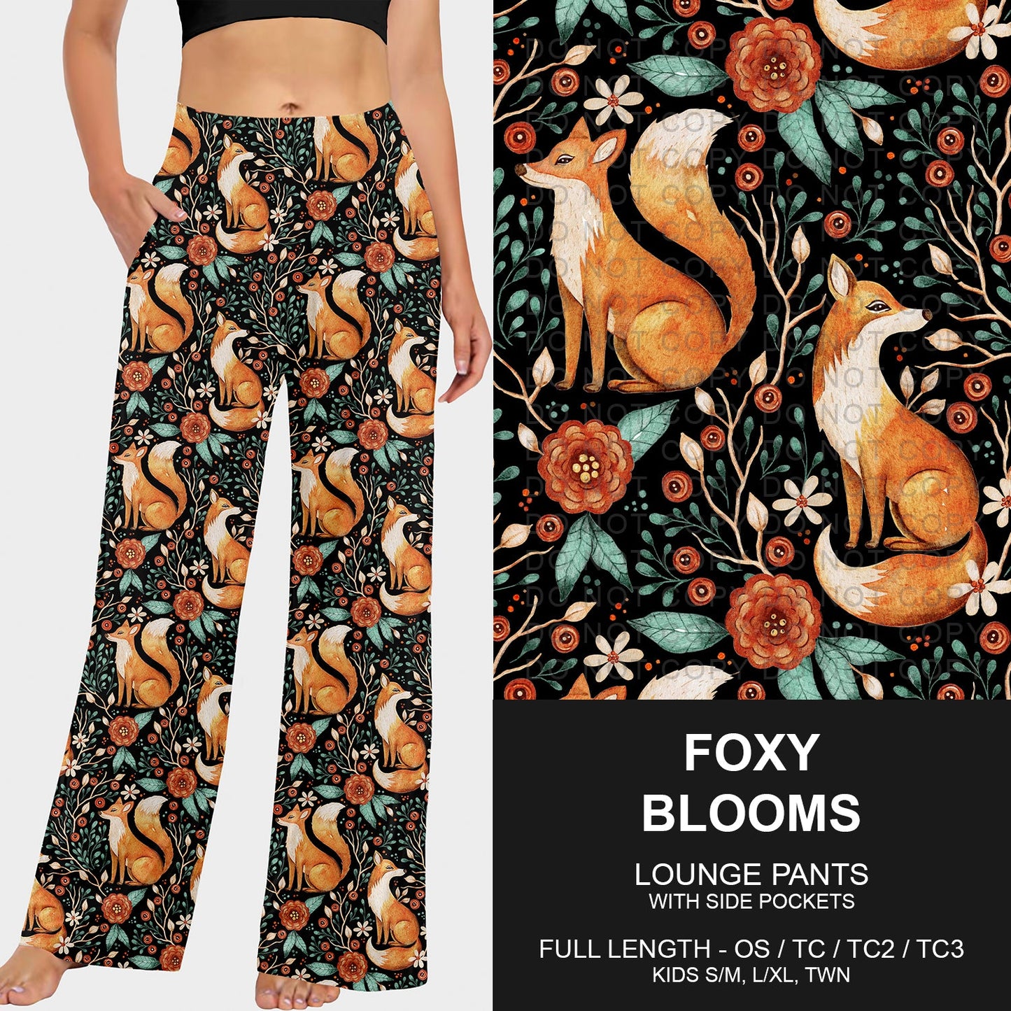 B250 - Preorder Foxy Blooms Lounge Pants (Closes 9/07. ETA early Nov.)