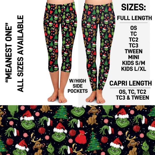 RTS - Meanest One Leggings with High Side Pockets