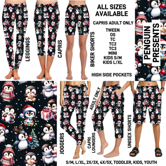 RTS - Penguin Presents Leggings with High Side Pockets
