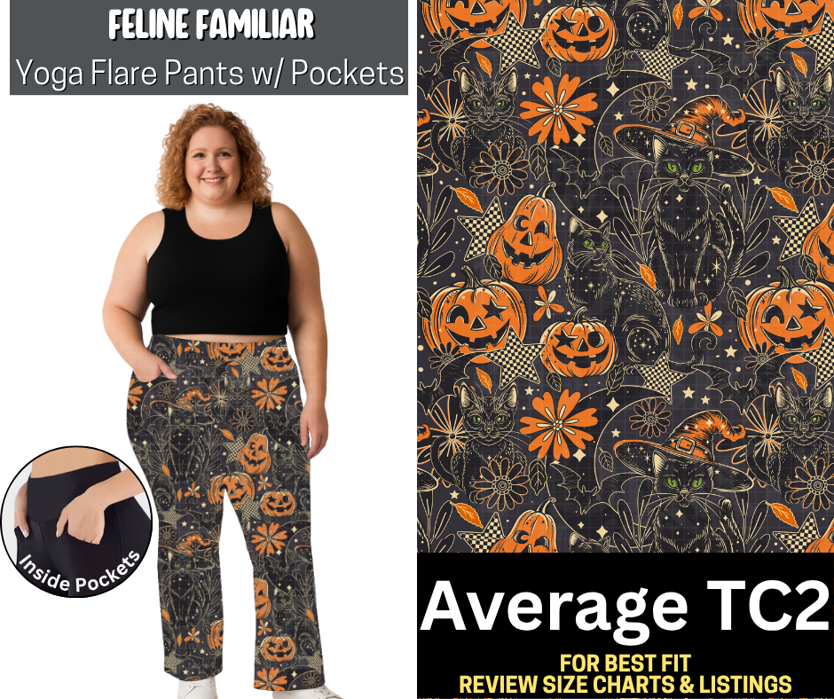Feline Familiar Yoga Flare Pants