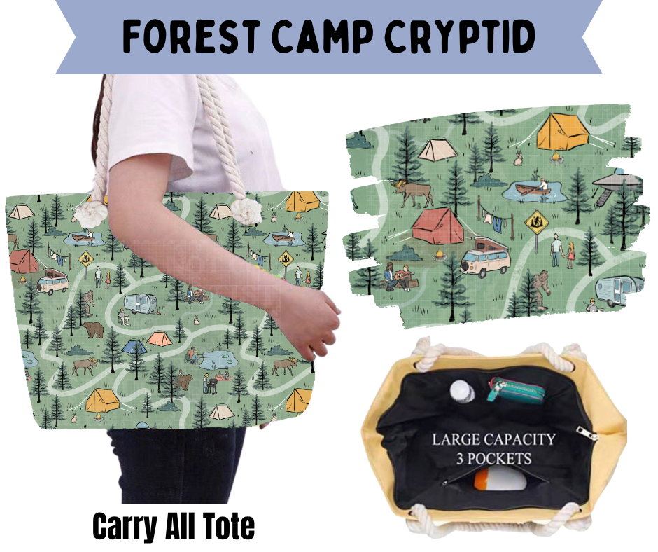 Forest Camp Cryptid Carry All Tote