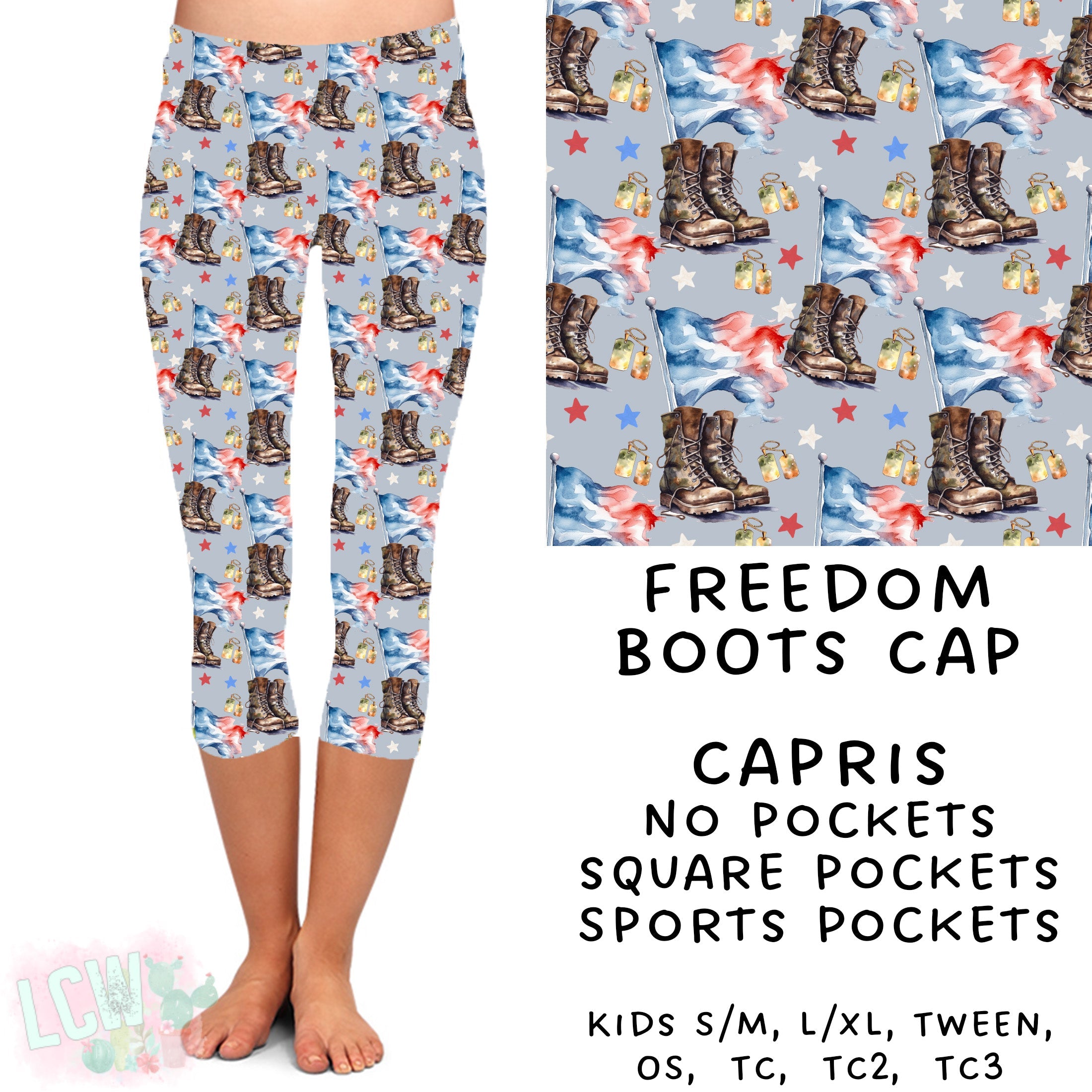 Ready To Ship - Freedom Boots Capris