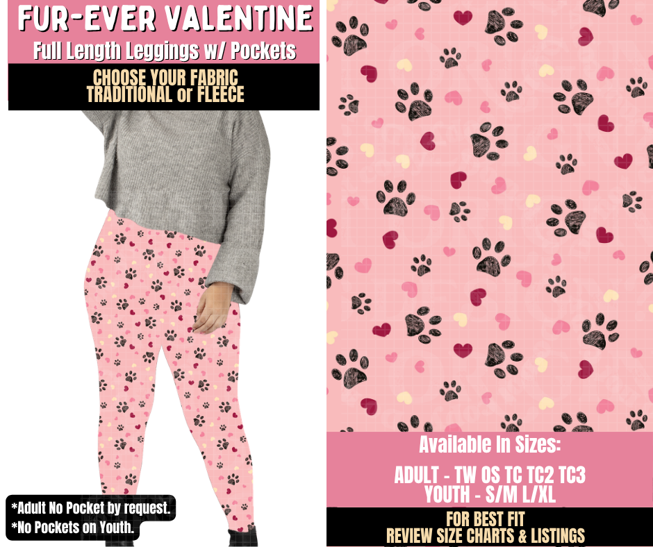 Preorder! Closes 10/15. ETA Jan. Fur-Ever Valentine Joggers Choose Fleece or Traditional