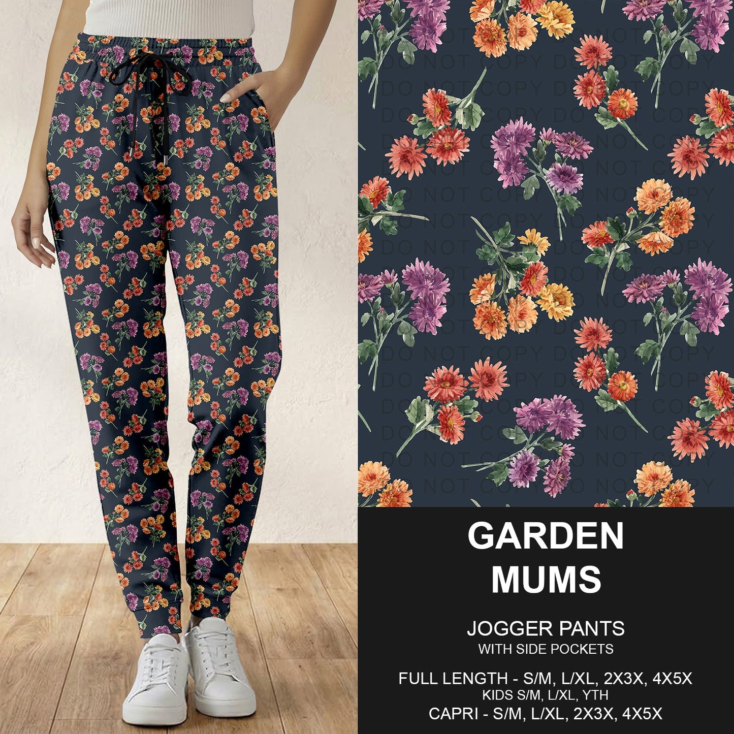 B308 - Preorder Garden Mums Joggers (Closes 8/16. ETA: late Oct.)