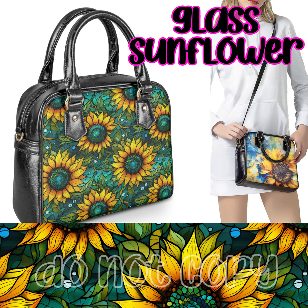 GLASS SUNFLOWER - HANDBAG - CUSTOM PURSES - PREORDER CLOSING 11/13 ETA JANUARY