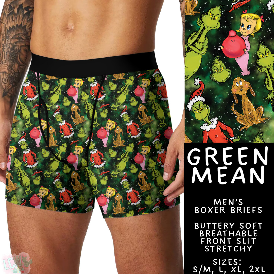 Ready to Ship - Green Mean Men's Boxer Briefs - S/M