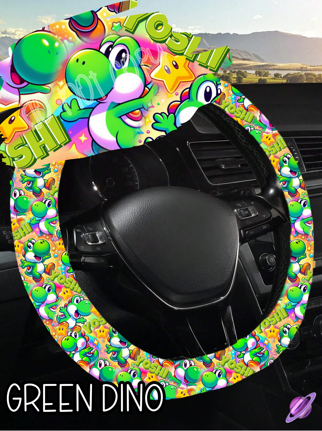 Green Dino - Steering Wheel Cover Roud 7 - Preorder Closes 3/1