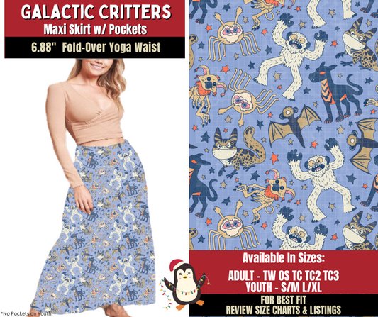 Preorder! Closes 9/4. ETA Dec. Galactic Critters Maxi Skirt