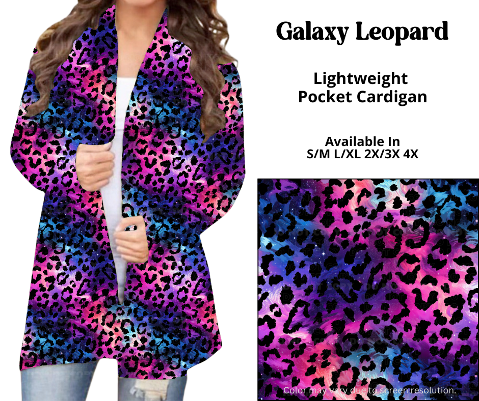 Preorder! Closes 3/26. ETA June. Galaxy Leopard Pocket Cardigan