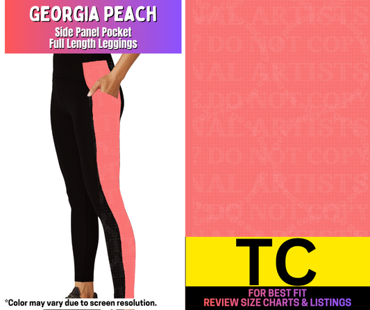 Georgia Peach Side Panel Pocket Full Length Leggings
