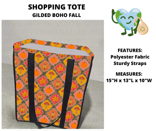 Gilded Boho Fall Shopping Tote