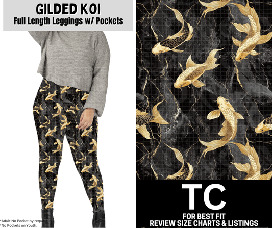 Gilded Koi Full Length Leggings w/ Pockets