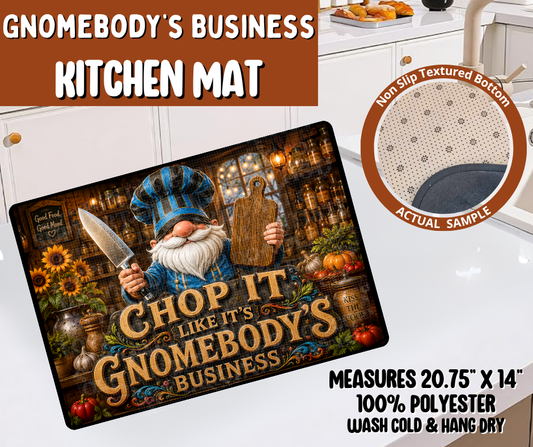 Preorder! Closes 10/19. ETA Jan. Gnomebody's Business Kitchen Mat
