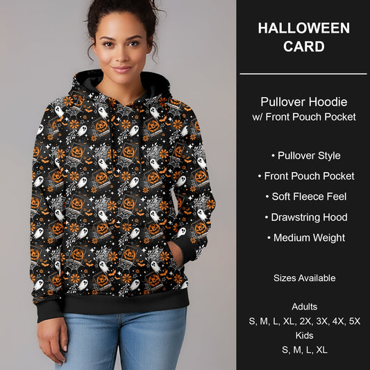 B295 - Preorder Halloween Card Pullover Hoodie (Closes 6/14. ETA late Aug.)