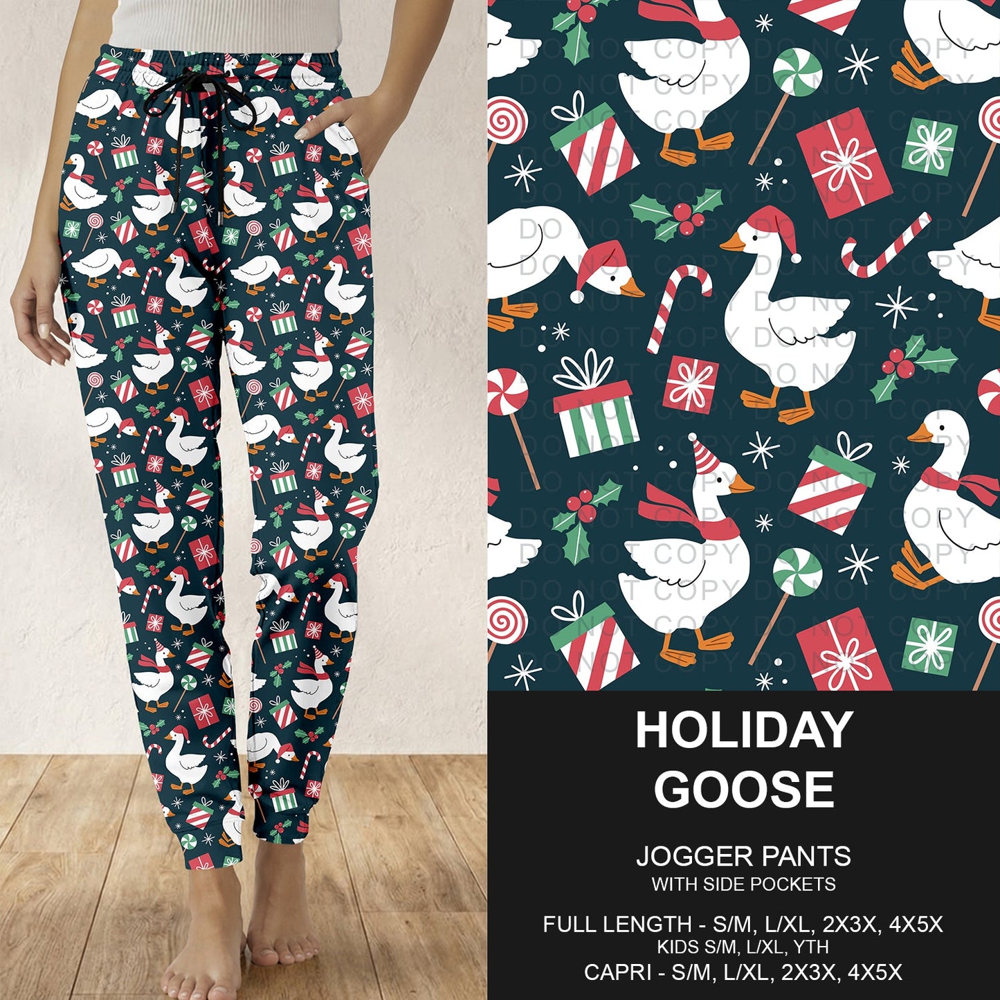 B312 - Preorder Holiday Goose Joggers (Closes 9/13. ETA: mid Nov.)