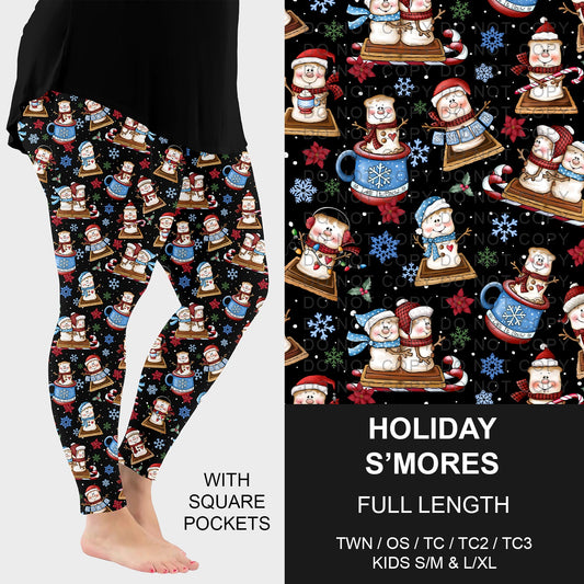 B254 - Preorder Holiday S'mores Leggings w/ Pockets (Closes 10/05. ETA early Dec.)