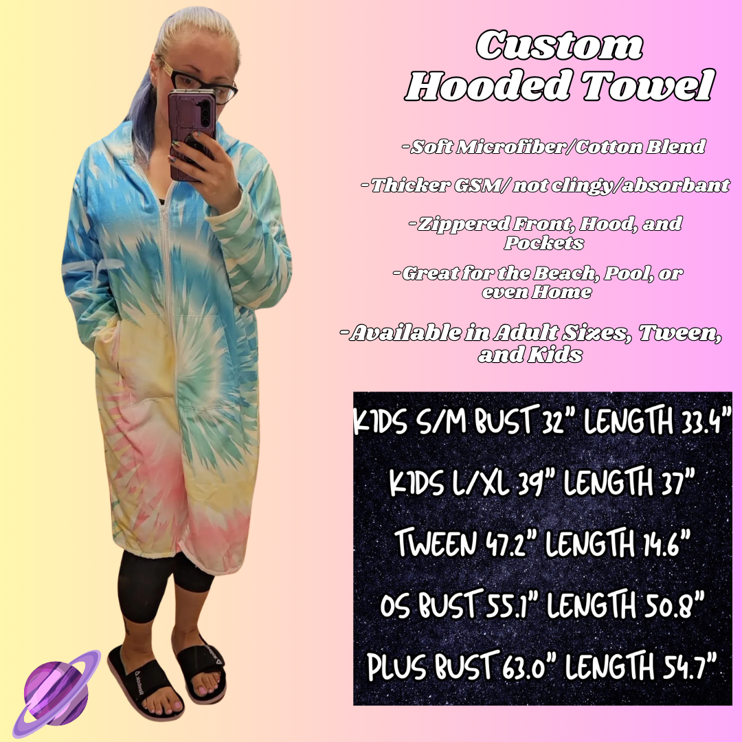 WILD TIE DYE - HOODED TOWELS 2 PREORDER CLOSING 2/28