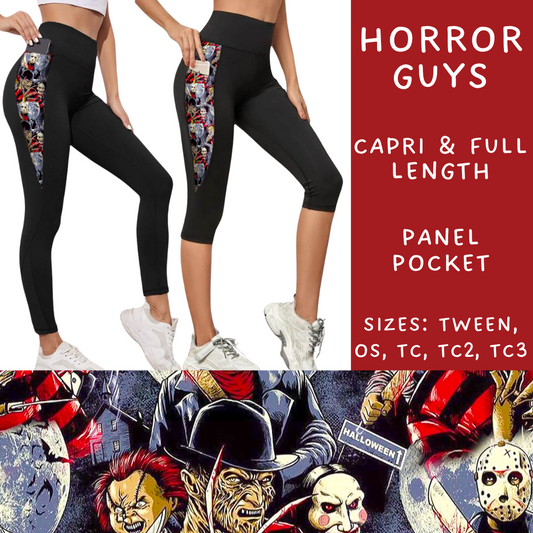 Ready To Ship - Horror Guys Pocket Full and Capri Length Legging - TC