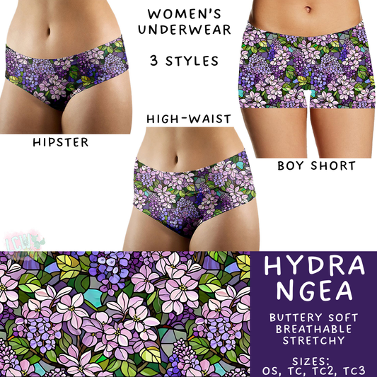 Ready to Ship - Hydrangea Women's Underwear - Hipster - TC2