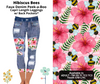 Preorder! Closes 3/26. ETA June. Hibiscus Bees Capri Faux Denim Peekaboo