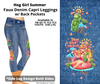 Preorder! Closes 3/19. ETA June. Hog Girl Summer Capris Faux Denim w/ Side Leg Designs