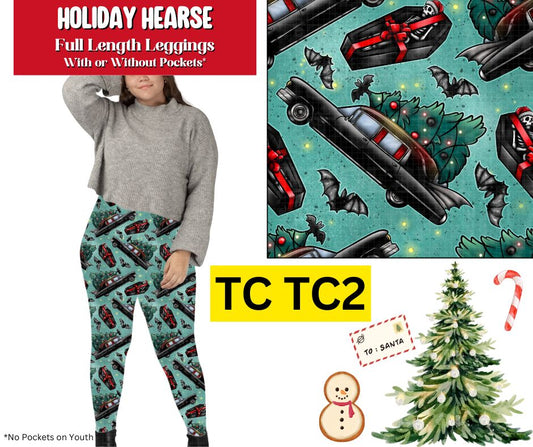 Holiday Hearse Full Length Leggings w/ Pockets