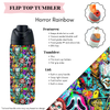 Preorder! Closes 3/20. ETA June. Horror Rainbow Flip Top Tumbler