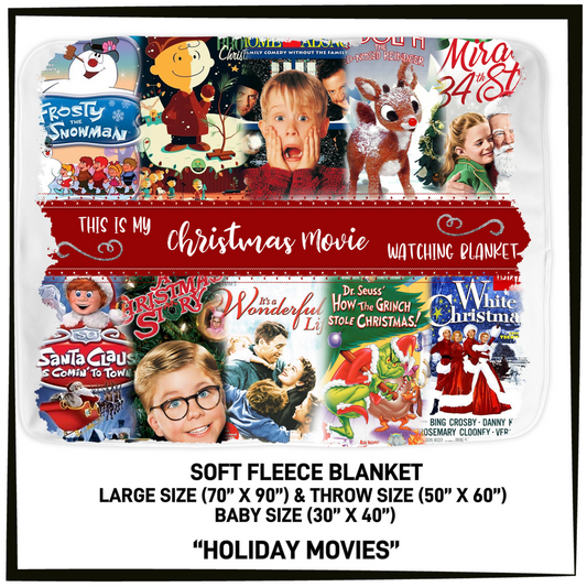 FC7B - Holiday Movies Fleece Blanket - Preorder Closing 8/26 ETA: Late Oct