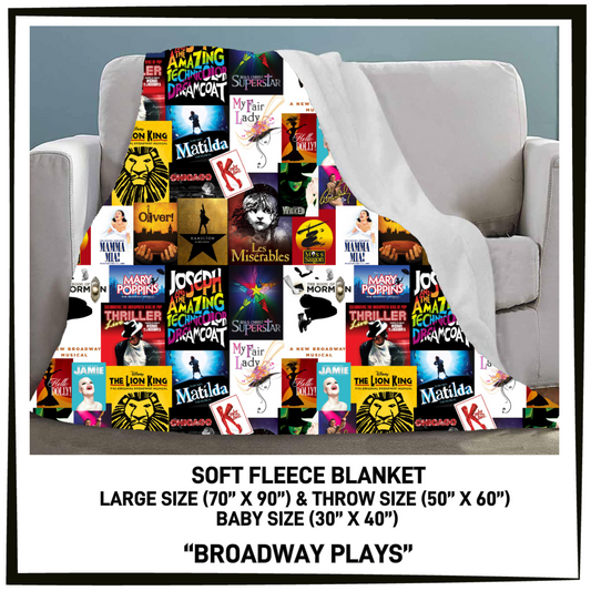 FC7B - Broadway Plays Fleece Blanket - Preorder Closing 8/26 ETA: Late Oct