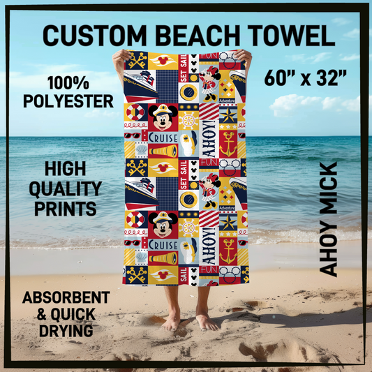 B9TW - Ahoy Mick Beach Towel - Preorder Closing 6/2 ETA: Early August