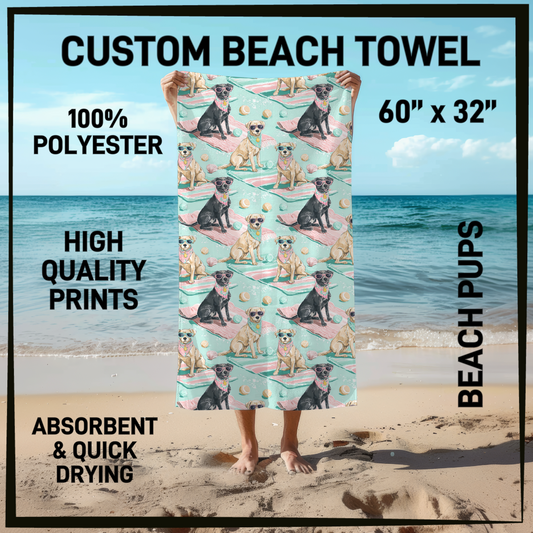 B9TW - Beach Pups Beach Towel - Preorder Closing 6/2 ETA: Early August