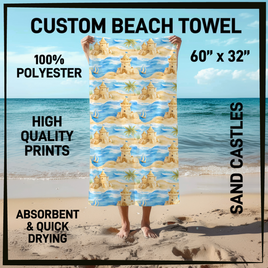 B9TW - Sand Castles Beach Towel - Preorder Closing 6/2 ETA: Early August