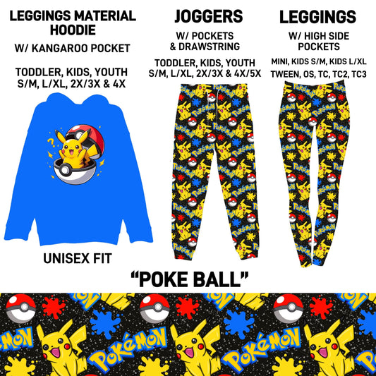 HD2S - Poke Ball Leggings Material Hoodie/Leggings/Full Joggers - Preorder ETA: Late Oct
