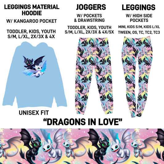 HD2S - Dragons In Love Leggings Material Hoodie/Leggings/Full Joggers - Preorder ETA: Late Oct