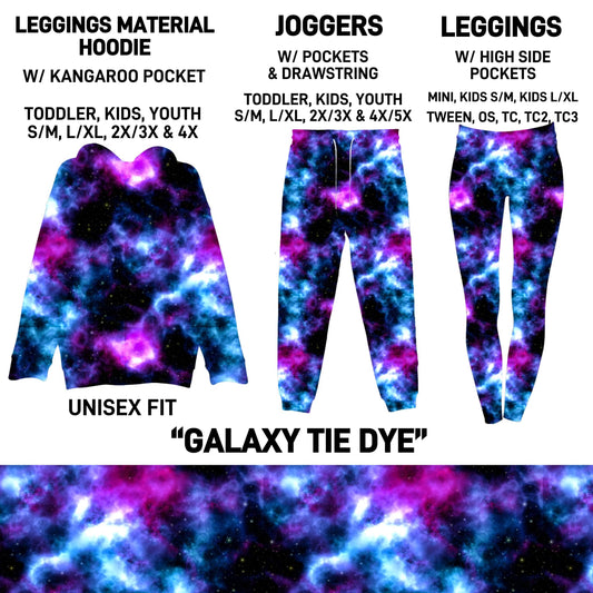 HD2S - Galaxy Tie Dye Leggings Material Hoodie/Leggings/Full Joggers - Preorder ETA: Late Oct