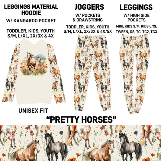 HD2S - Pretty Horses Leggings Material Hoodie/Leggings/Full Joggers - Preorder ETA: Late Oct