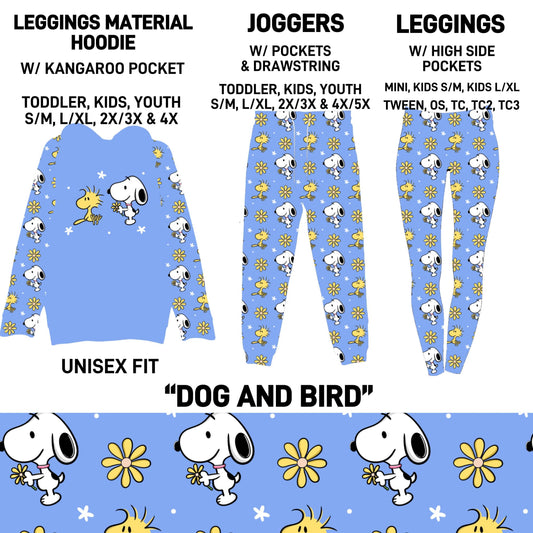 HD2S - Dog and Bird Leggings Material Hoodie/Leggings/Full Joggers - Preorder ETA: Late Oct