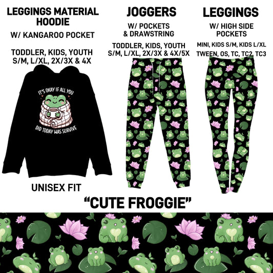 HD2S - Cute Froggie Leggings Material Hoodie/Leggings/Full Joggers - Preorder ETA: Late Oct
