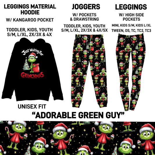 HD2S - Adorable Green Guy Leggings Material Hoodie/Leggings/Full Joggers - Preorder ETA: Late Oct