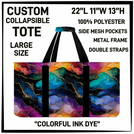CT16 - Colorful Ink Dye Collapsible Tote - Preorder Closing 1/13 ETA: Mid March