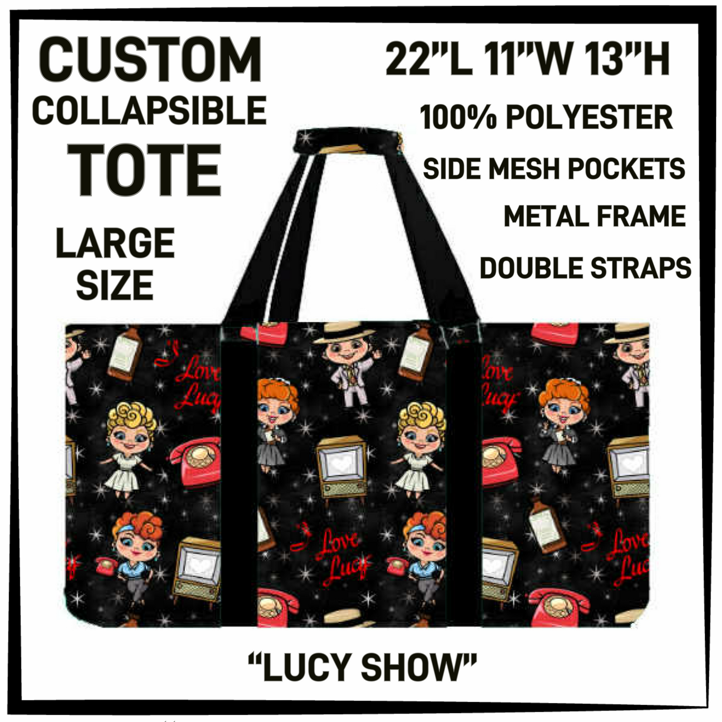 CT16 - Lucy Show Collapsible Tote - Preorder Closing 1/13 ETA: Mid March