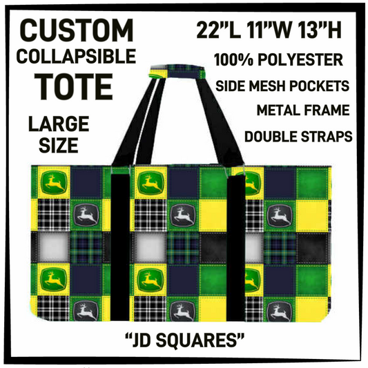CT16 - JD Squares Collapsible Tote - Preorder Closing 1/13 ETA: Mid March