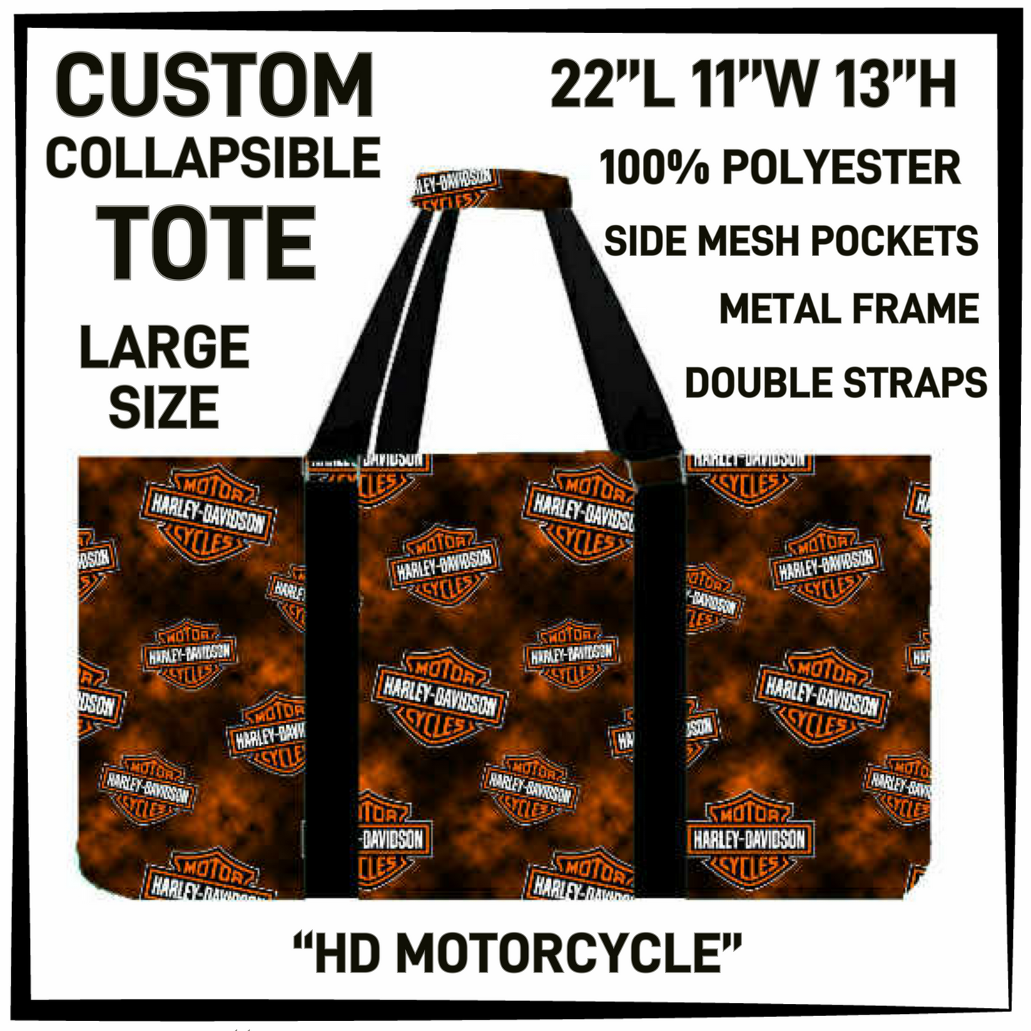 CT16 - HD Motorcycle Collapsible Tote - Preorder Closing 1/13 ETA: Mid March