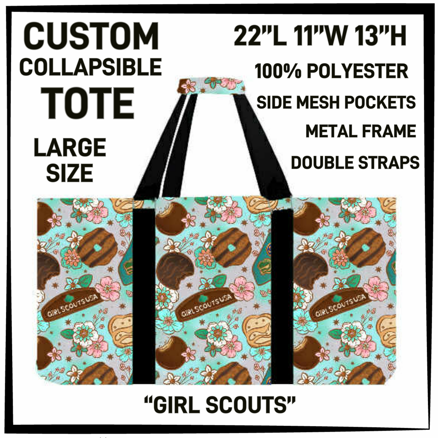 CT16 - Girl Scouts Collapsible Tote - Preorder Closing 1/13 ETA: Mid March